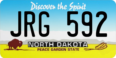 ND license plate JRG592