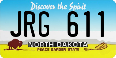 ND license plate JRG611