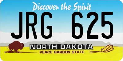 ND license plate JRG625