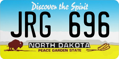 ND license plate JRG696