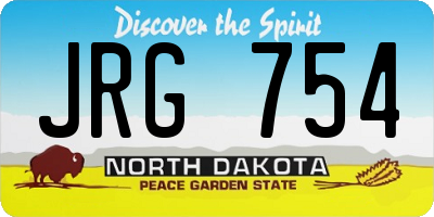 ND license plate JRG754