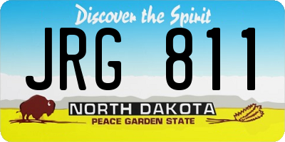ND license plate JRG811
