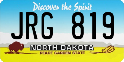 ND license plate JRG819