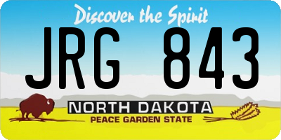 ND license plate JRG843