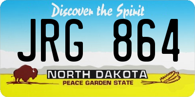 ND license plate JRG864