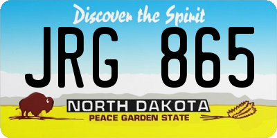 ND license plate JRG865