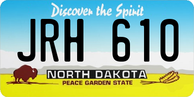 ND license plate JRH610