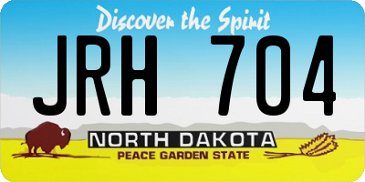 ND license plate JRH704