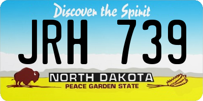 ND license plate JRH739