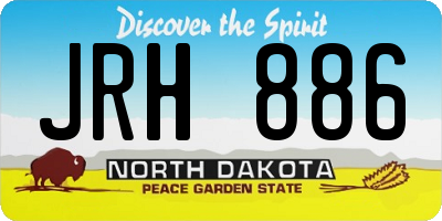 ND license plate JRH886