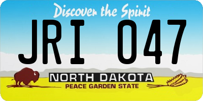 ND license plate JRI047