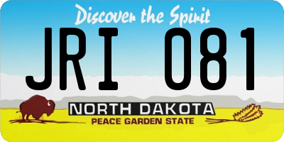 ND license plate JRI081