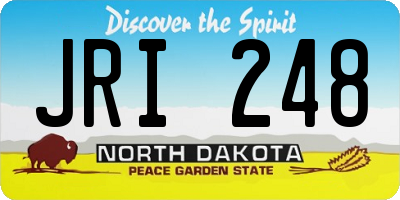 ND license plate JRI248