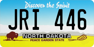 ND license plate JRI446