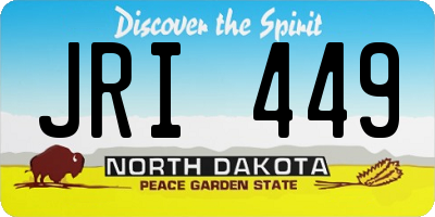ND license plate JRI449