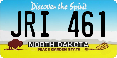 ND license plate JRI461