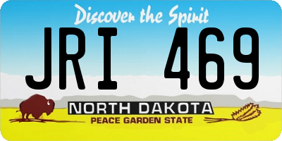ND license plate JRI469