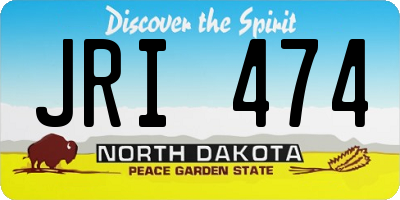 ND license plate JRI474