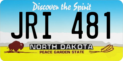ND license plate JRI481