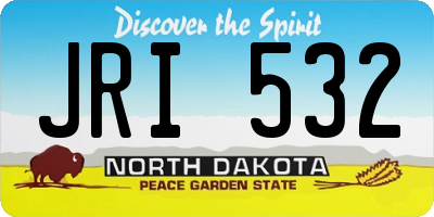 ND license plate JRI532