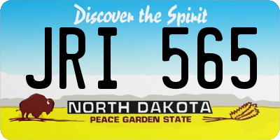ND license plate JRI565
