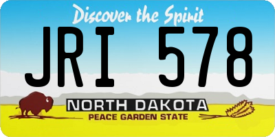 ND license plate JRI578