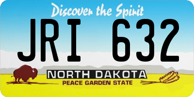 ND license plate JRI632