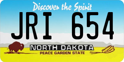 ND license plate JRI654