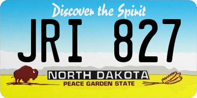 ND license plate JRI827