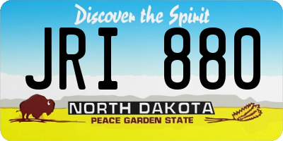 ND license plate JRI880
