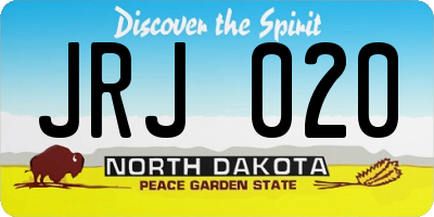 ND license plate JRJ020