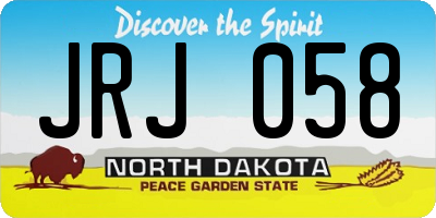 ND license plate JRJ058