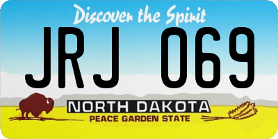 ND license plate JRJ069