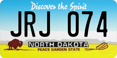 ND license plate JRJ074