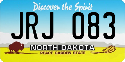 ND license plate JRJ083