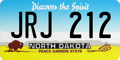 ND license plate JRJ212