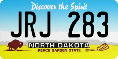 ND license plate JRJ283