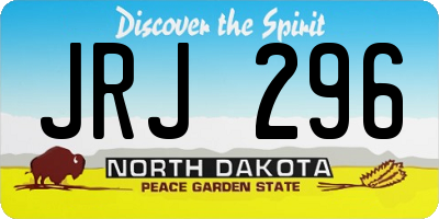 ND license plate JRJ296