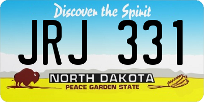 ND license plate JRJ331