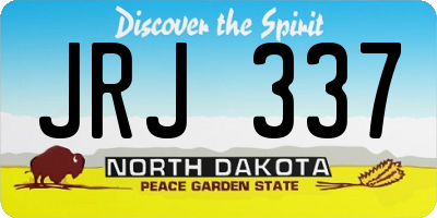 ND license plate JRJ337