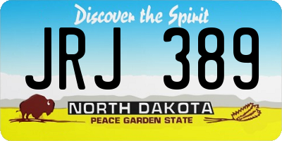 ND license plate JRJ389