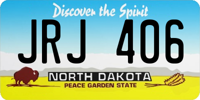 ND license plate JRJ406
