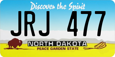 ND license plate JRJ477
