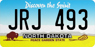 ND license plate JRJ493