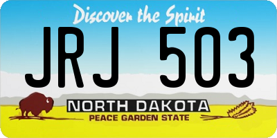 ND license plate JRJ503