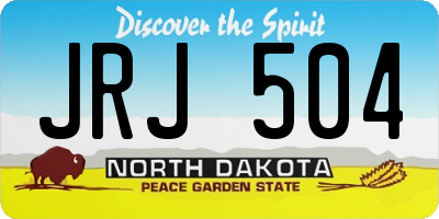 ND license plate JRJ504