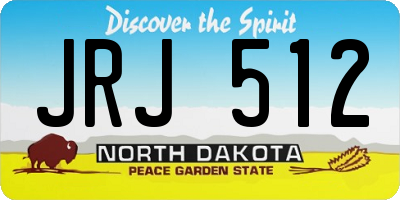 ND license plate JRJ512