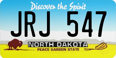 ND license plate JRJ547