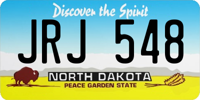 ND license plate JRJ548