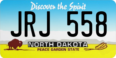 ND license plate JRJ558